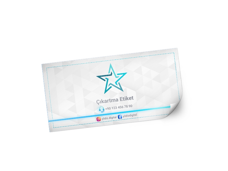 Çıkartma Etiket/Sticker Baskı 15.5x25.5 cm - 1000 Adet