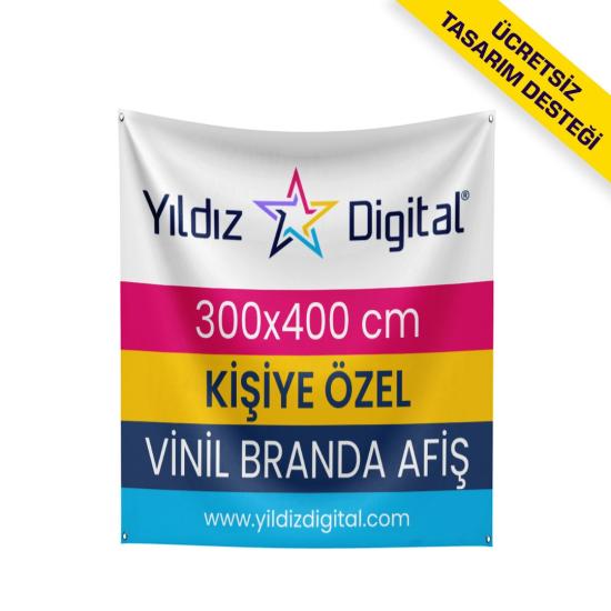 Vinil Branda Afiş Baskı 300x400 cm - 1 Adet