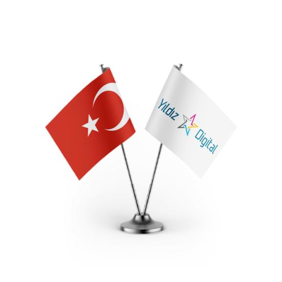İkili Masa Bayrağı - 1 Adet