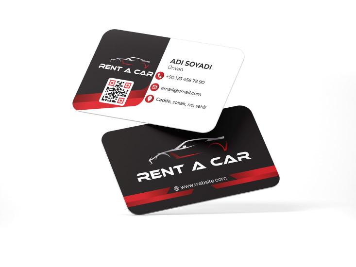 Rent a Car Otomotiv Kartvizit Baskı - 1000 Adet