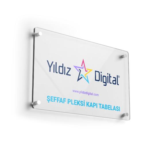 Şeffaf Pleksi Kapı Tabelası