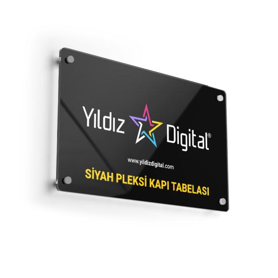 Siyah Pleksi Kapı Tabelası